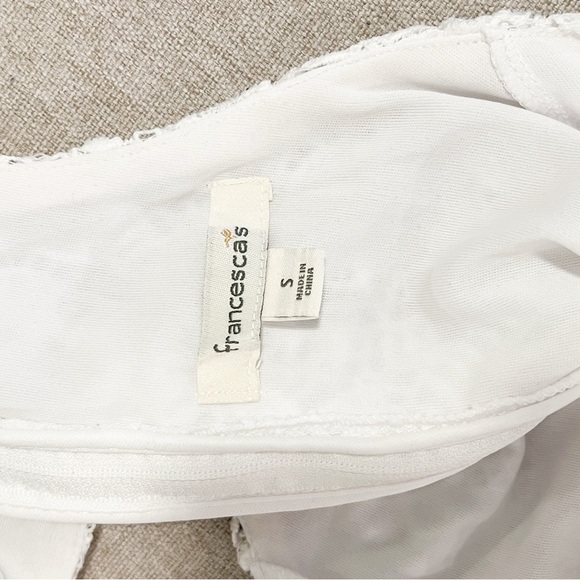 Francescas White Caylee Lace Mini Dress w/ Spaghetti Straps, SZ Small - Picture 10 of 11